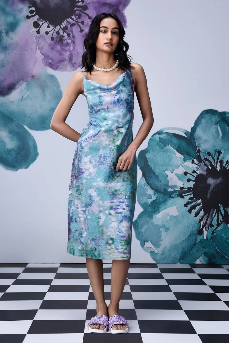 Genes Lecoanet Hemant Pool of Tears Slim Fit Slip Dress